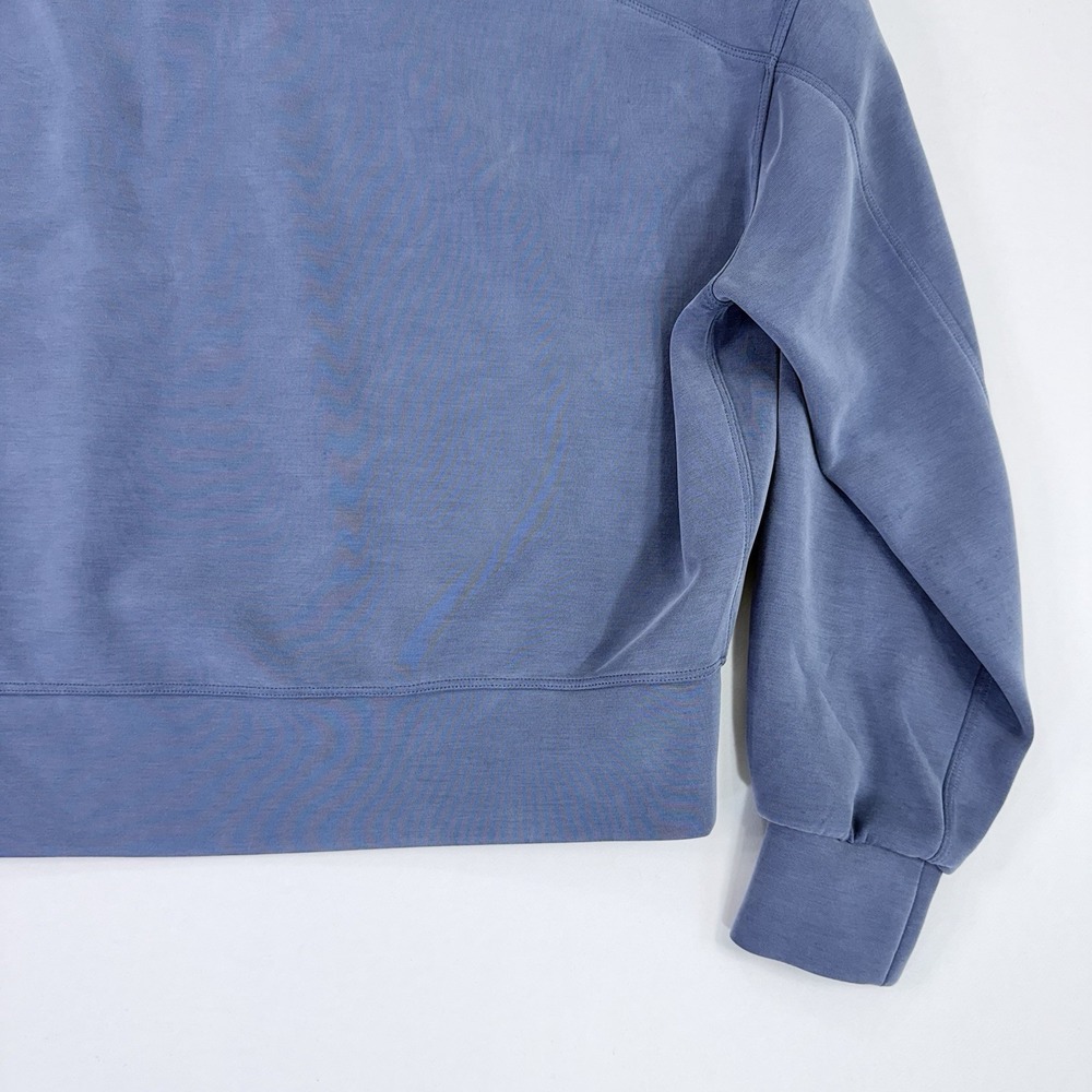 Lululemon Softstreme Perfectly Oversized Cropped Crew Pitch Blue Size 4 Perfect - Picture 7 of 13